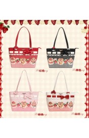 Mademoiselle Pearl Strawberry Tote Bag(Reservation/4 Colours/Full Payment Without Shipping)